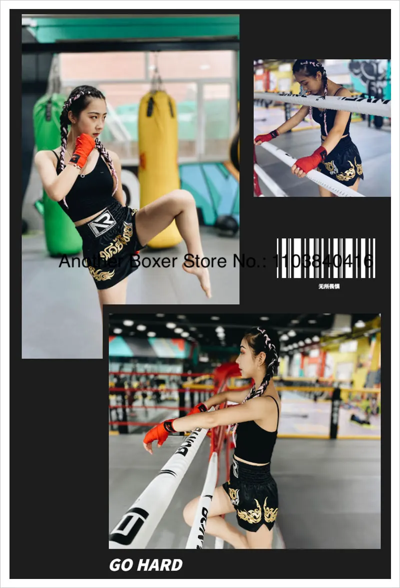 Muay Thai Shorts Durable Comfortable Boxing Apparel Satin Kickboxing Grappling Thaiboxing Pants Gym Martial Arts MMA Clothing