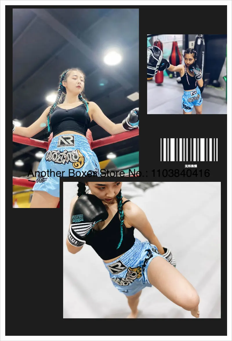 Muay Thai Shorts Durable Comfortable Boxing Apparel Satin Kickboxing Grappling Thaiboxing Pants Gym Martial Arts MMA Clothing