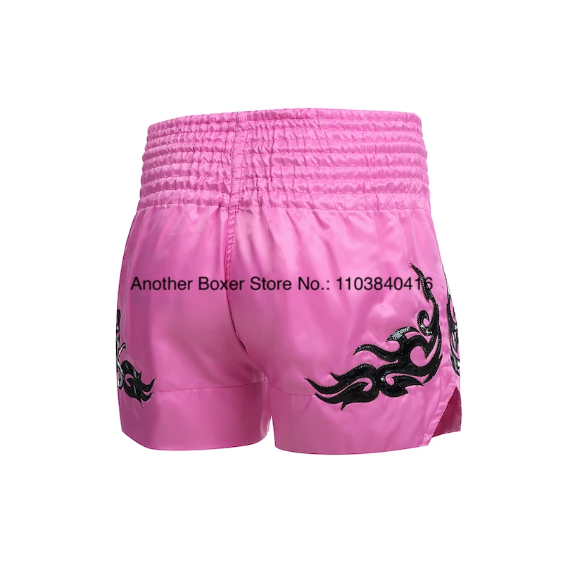 Muay Thai Shorts Durable Comfortable Boxing Apparel Satin Kickboxing Grappling Thaiboxing Pants Gym Martial Arts MMA Clothing