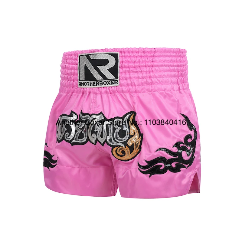 Muay Thai Shorts Durable Comfortable Boxing Apparel Satin Kickboxing Grappling Thaiboxing Pants Gym Martial Arts MMA Clothing