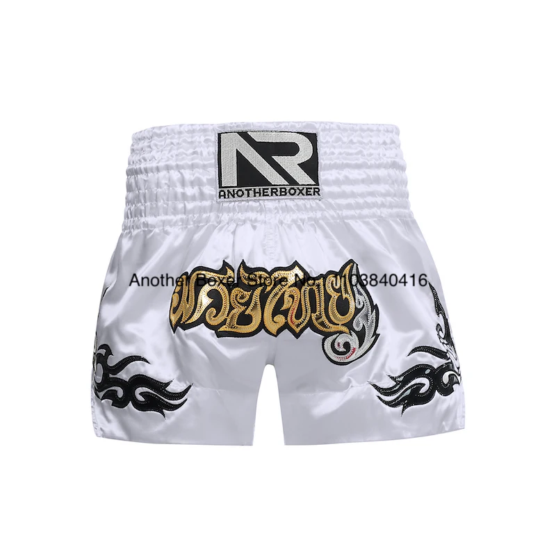 Muay Thai Shorts Durable Comfortable Boxing Apparel Satin Kickboxing Grappling Thaiboxing Pants Gym Martial Arts MMA Clothing