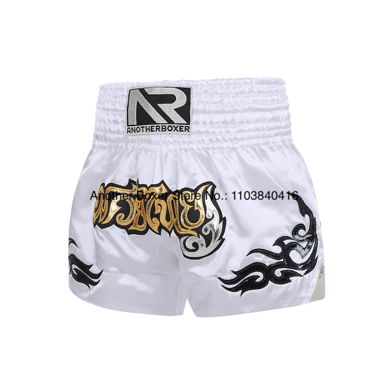 Muay Thai Shorts Durable Comfortable Boxing Apparel Satin Kickboxing Grappling Thaiboxing Pants Gym Martial Arts MMA Clothing