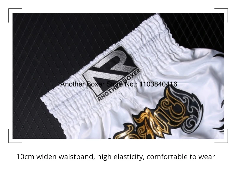 Muay Thai Shorts Durable Comfortable Boxing Apparel Satin Kickboxing Grappling Thaiboxing Pants Gym Martial Arts MMA Clothing