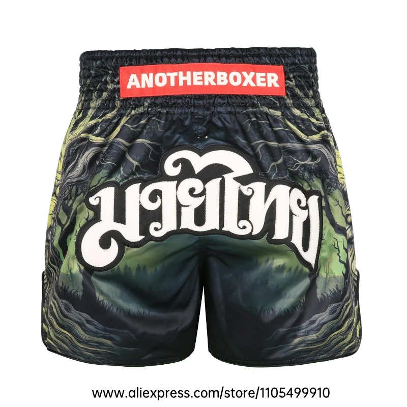 Men Women’s Muay Thai Boxing Shorts Blue Polar Bear Graphic Kickboxing Shorts Lightweight Satin Fight Shorts for Muay Thai MMA