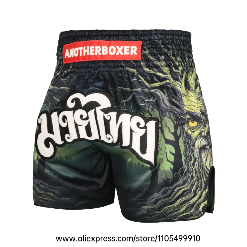 Men Women’s Muay Thai Boxing Shorts Blue Polar Bear Graphic Kickboxing Shorts Lightweight Satin Fight Shorts for Muay Thai MMA