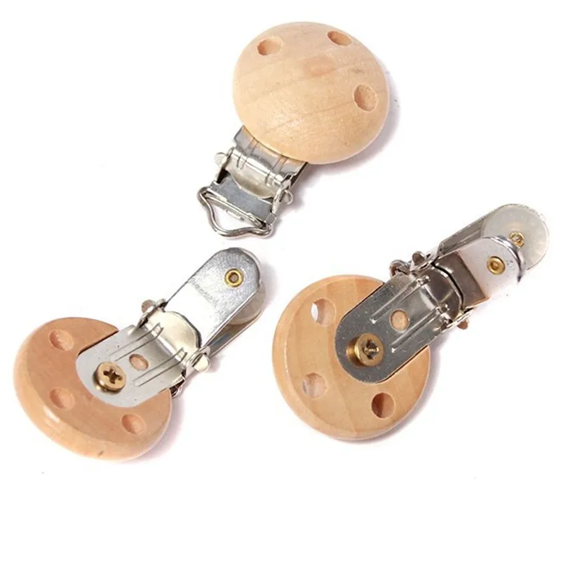 5/10pcs Baby Pacifier Clip Holder Wooden Soother Teether Feeding Care Nipple Holder Infant Dummy Chew Pacifier Chain Accessories