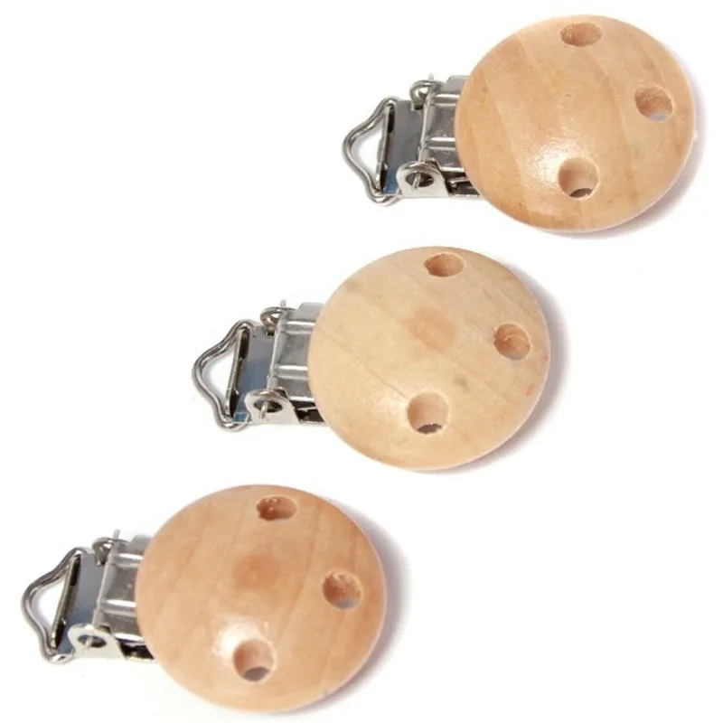 5/10pcs Baby Pacifier Clip Holder Wooden Soother Teether Feeding Care Nipple Holder Infant Dummy Chew Pacifier Chain Accessories