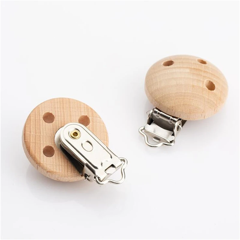5/10pcs Baby Pacifier Clip Holder Wooden Soother Teether Feeding Care Nipple Holder Infant Dummy Chew Pacifier Chain Accessories