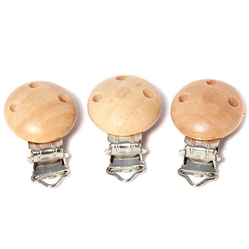 5/10pcs Baby Pacifier Clip Holder Wooden Soother Teether Feeding Care Nipple Holder Infant Dummy Chew Pacifier Chain Accessories