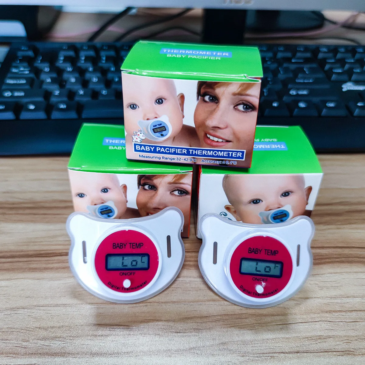 Baby Pacifier Thermometer Infant and Child Oral Temperature Measurement Oral Pacifier Electronic Thermometer Soothing
