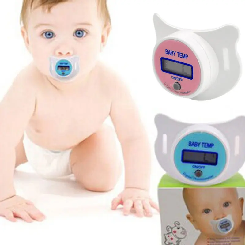 Baby Pacifier Thermometer Infant and Child Oral Temperature Measurement Oral Pacifier Electronic Thermometer Soothing