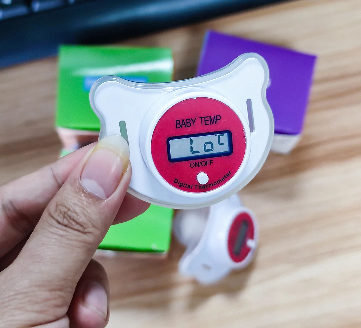 Baby Pacifier Thermometer Infant and Child Oral Temperature Measurement Oral Pacifier Electronic Thermometer Soothing