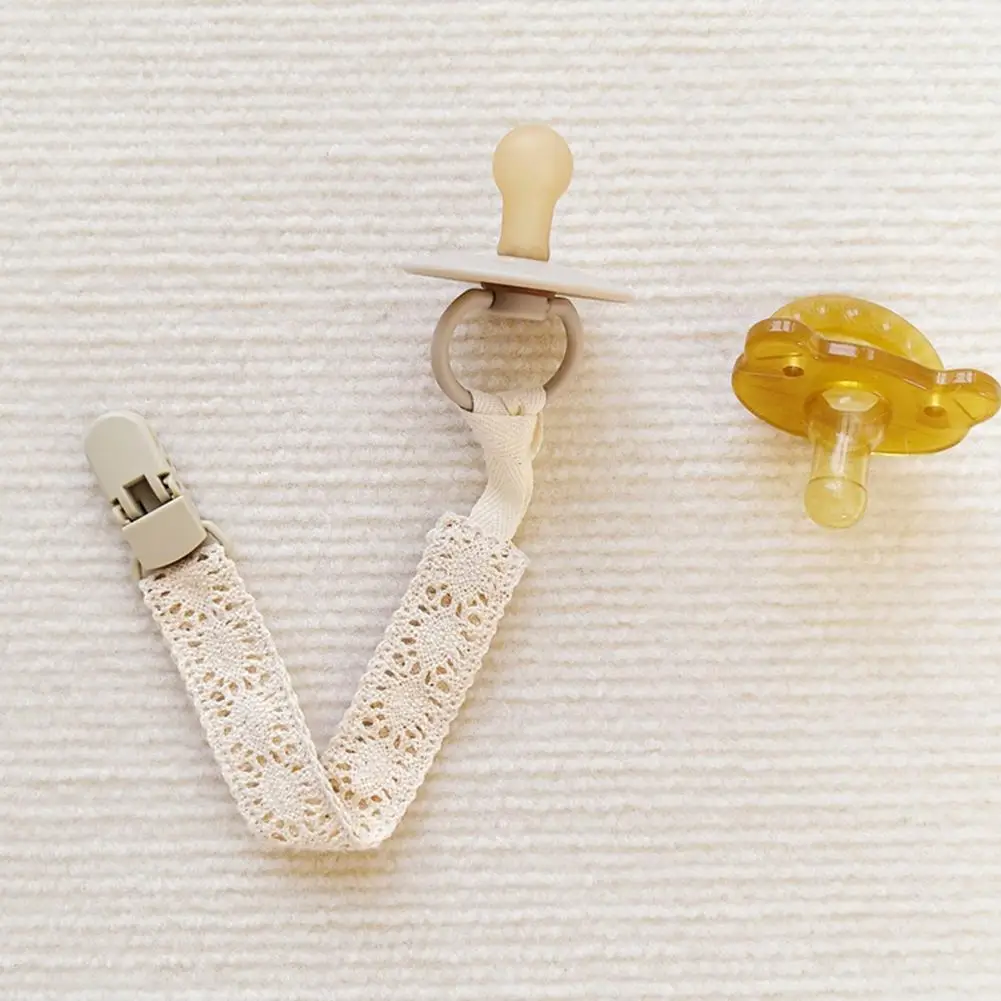 Baby Pacifier Clip Floral Pattern Plastic Holder Dummy Clip Soother Strap Children Accessory