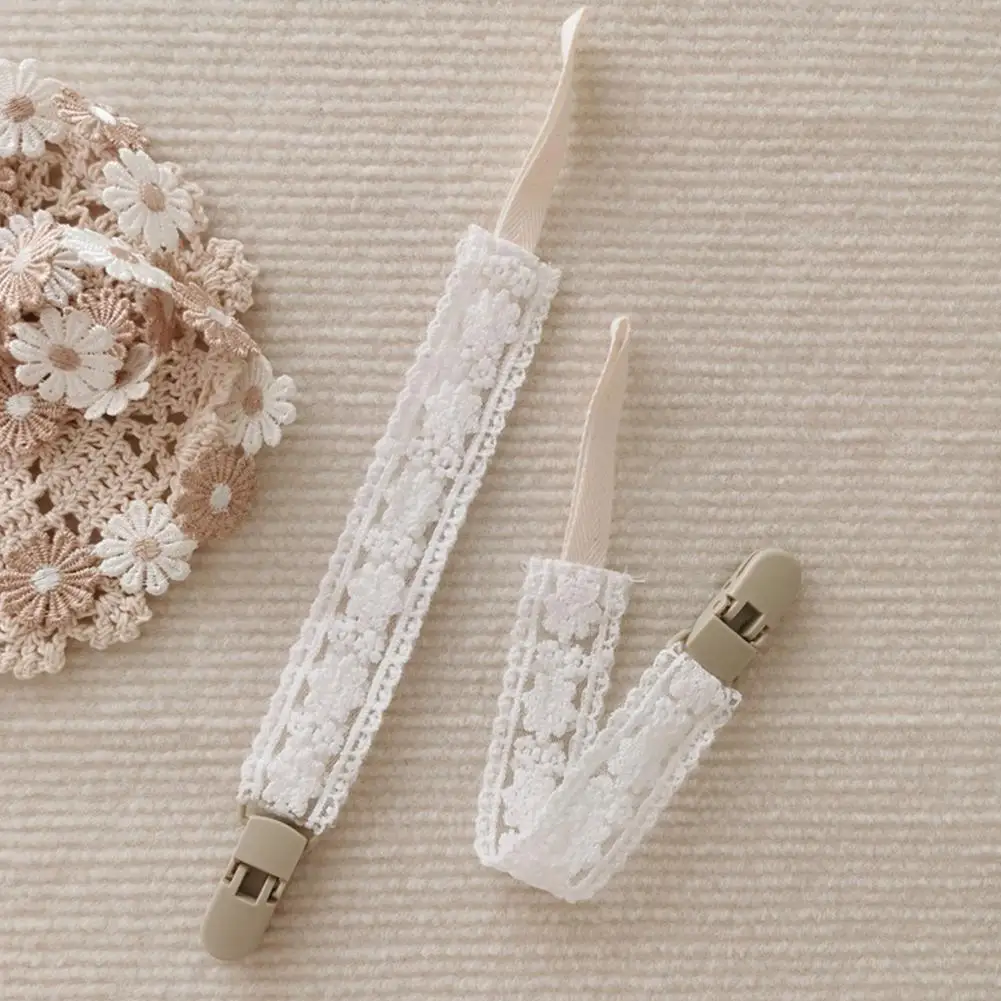 Baby Pacifier Clip Floral Pattern Plastic Holder Dummy Clip Soother Strap Children Accessory
