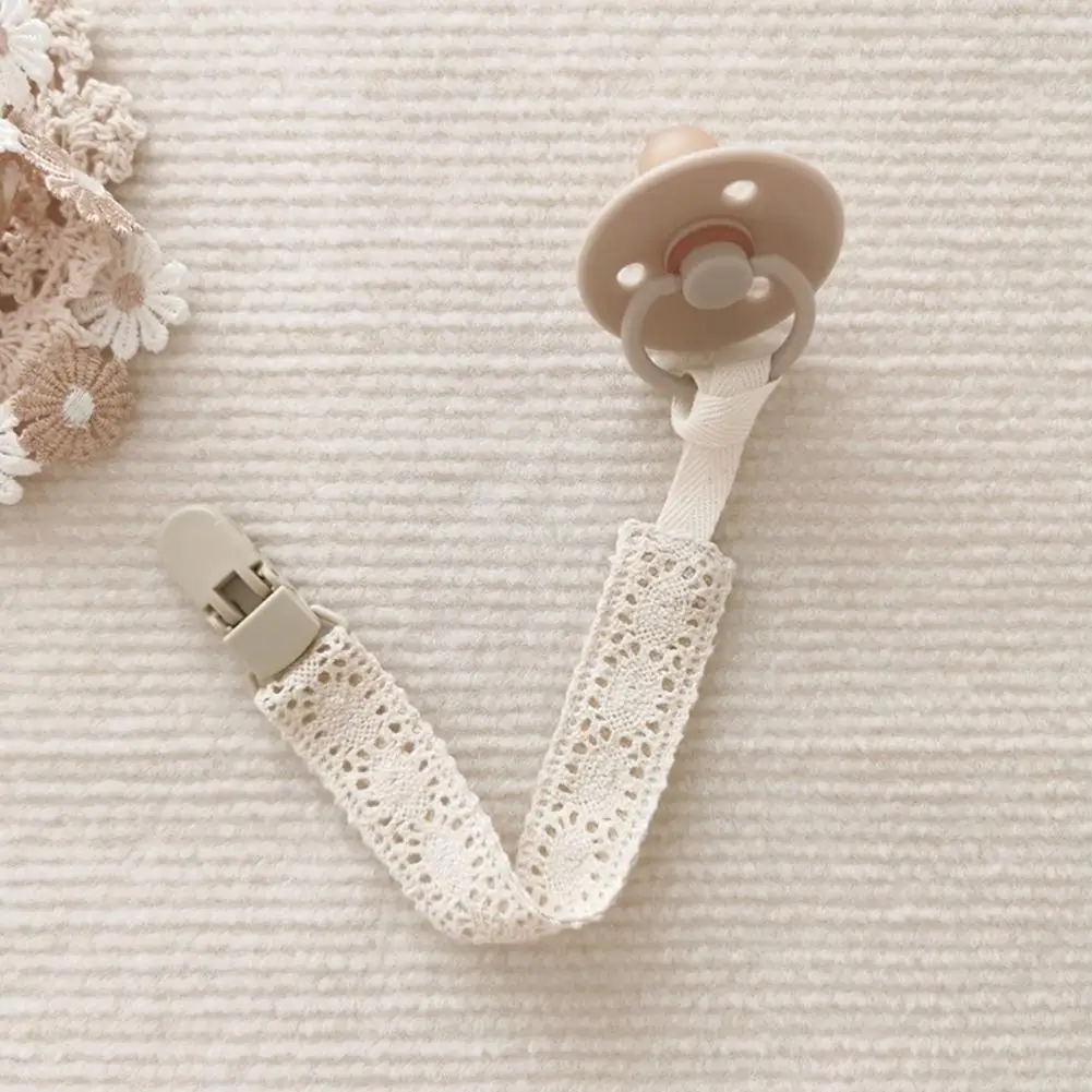 Baby Pacifier Clip Floral Pattern Plastic Holder Dummy Clip Soother Strap Children Accessory