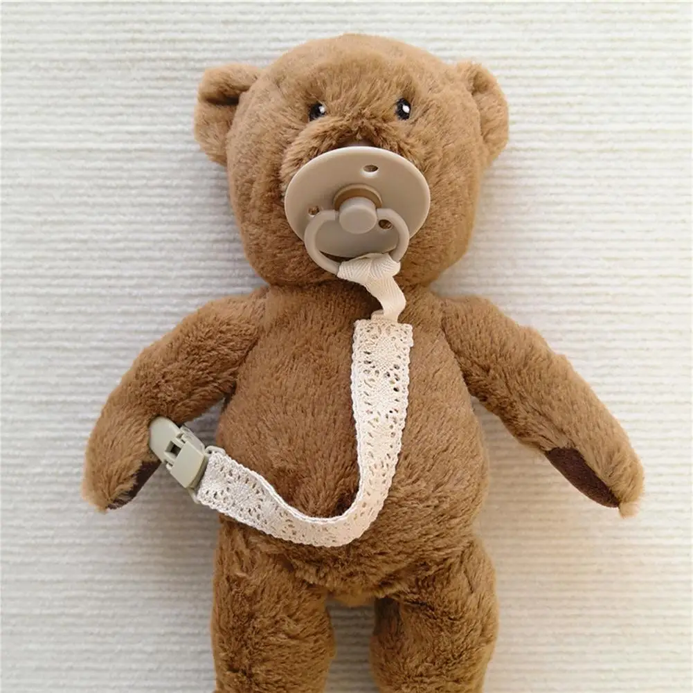 Baby Pacifier Clip Floral Pattern Plastic Holder Dummy Clip Soother Strap Children Accessory