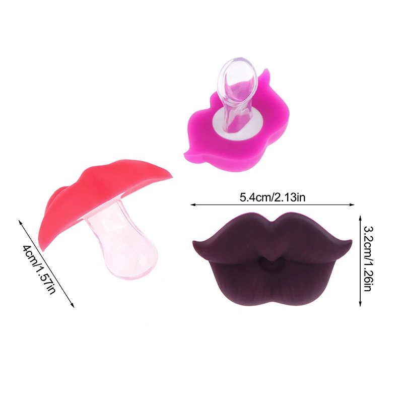 Lip-Shaped Pacifier For Babies Funny Comfortable Silicone Soother With Orthodontic Nipples Perfect For Toddler Feeding