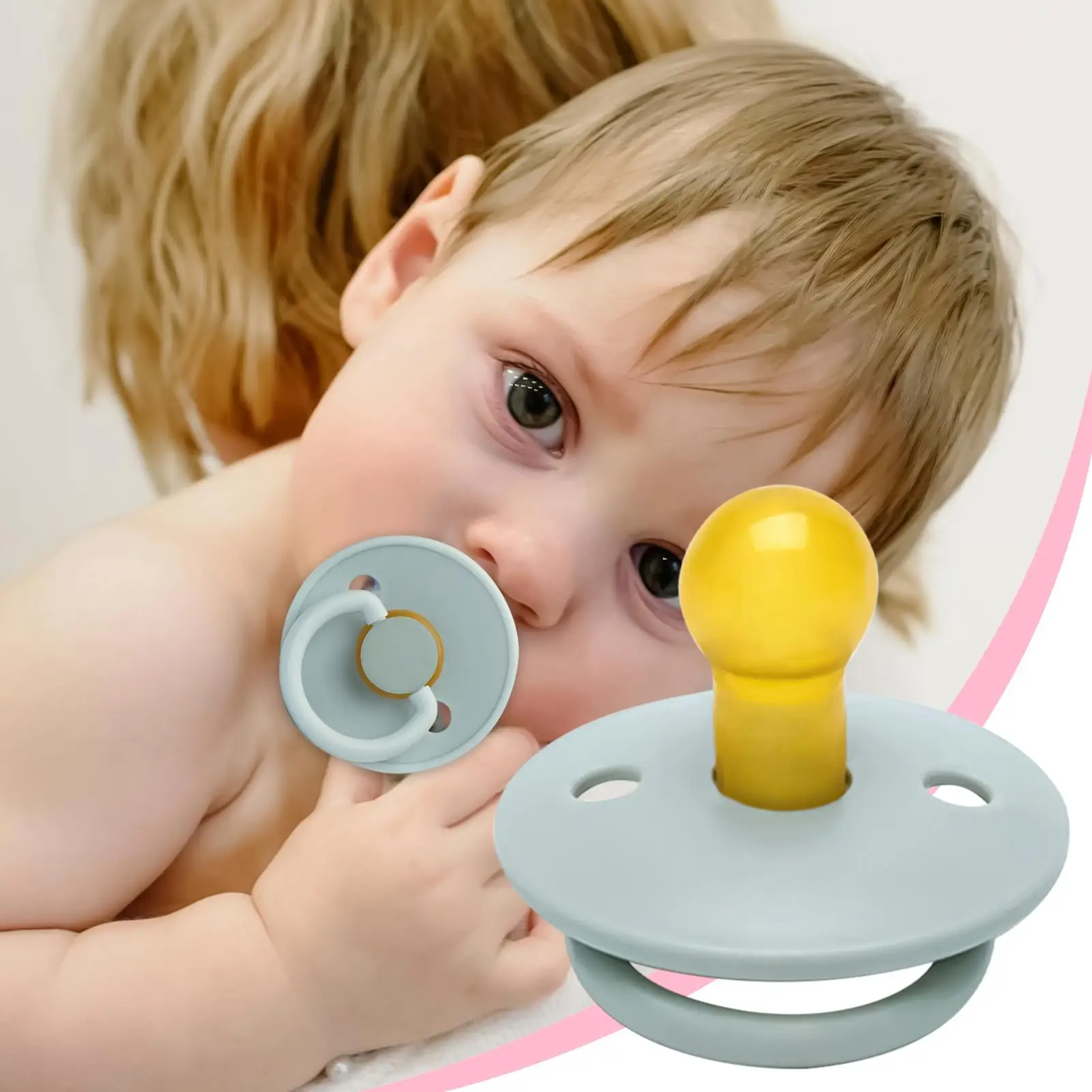 Portable Silicone Sooth Pacifier Soothing Nipple for Breastfeeding Babies Chewable Teether Toy for Children Girl Boy Home Use