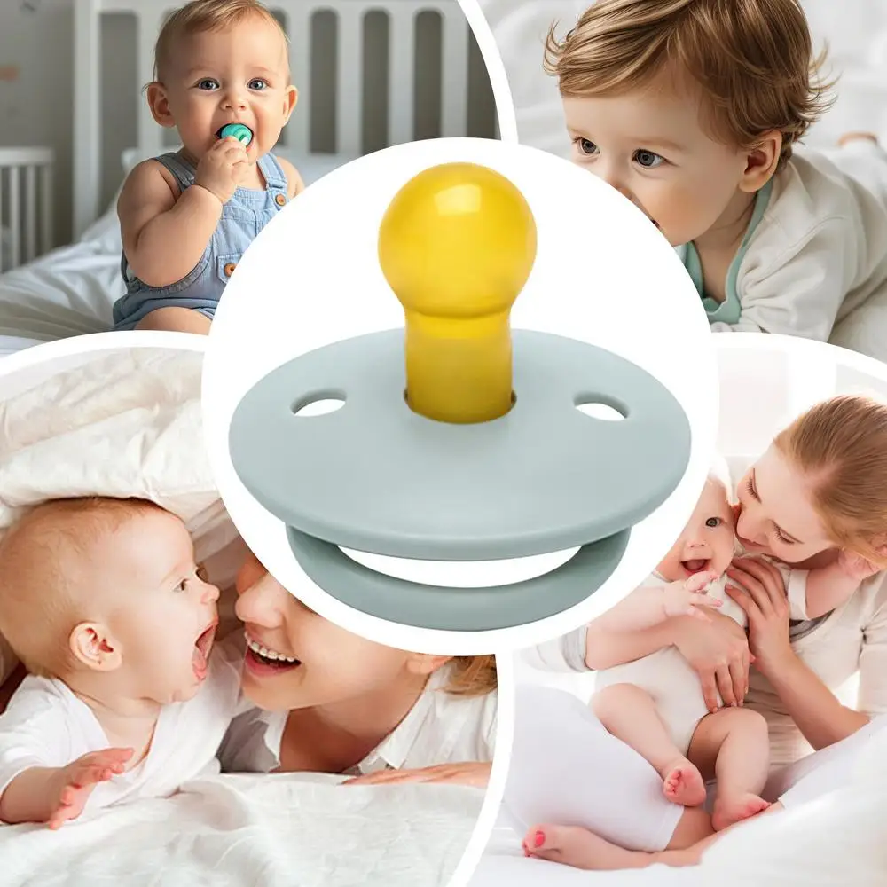Portable Silicone Sooth Pacifier Soothing Nipple for Breastfeeding Babies Chewable Teether Toy for Children Girl Boy Home Use