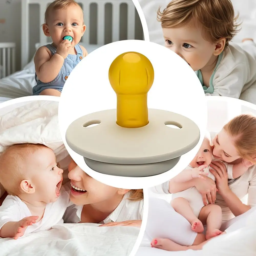 Portable Silicone Sooth Pacifier Soothing Nipple for Breastfeeding Babies Chewable Teether Toy for Children Girl Boy Home Use