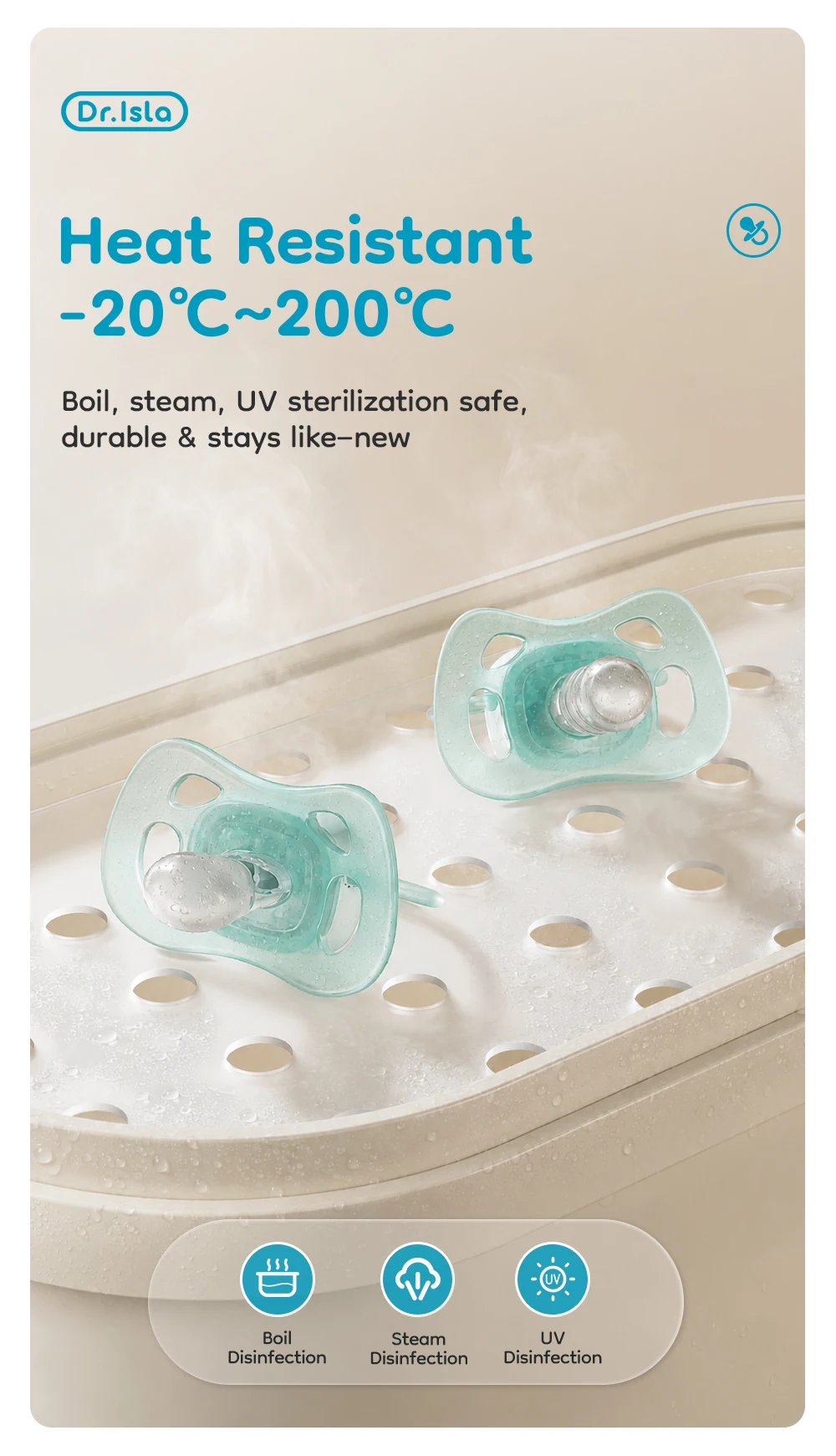 MAMIJOY Baby Pacifier Day & Night 2PCS Food Grade Silicone BPA-Free Glow in Dark with Storage Box for 6+ Month Newborn UA20