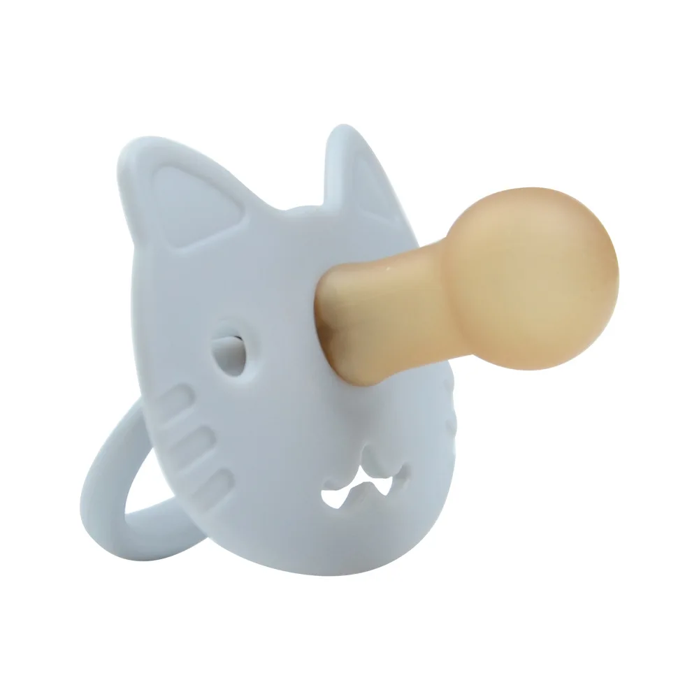 Baby Soothers Two-color Round Head Flat Head Day and Night Bites Food-grade Liquid Silicone Baby Pacifier