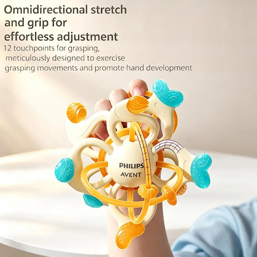 Avent Baby Teething Gel High-temperature Resistant Liquid Silicone Pacifier Spherical Bidirectional Rotating Molar Pacifier