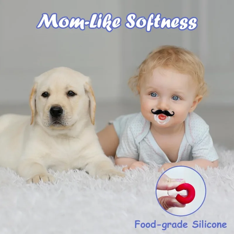 Funny Baby Pacifiers Soft Silicone Animals Plants Santa Baby Teether for Baby Infant Toddler Safe Materials BPA Free Latex Free