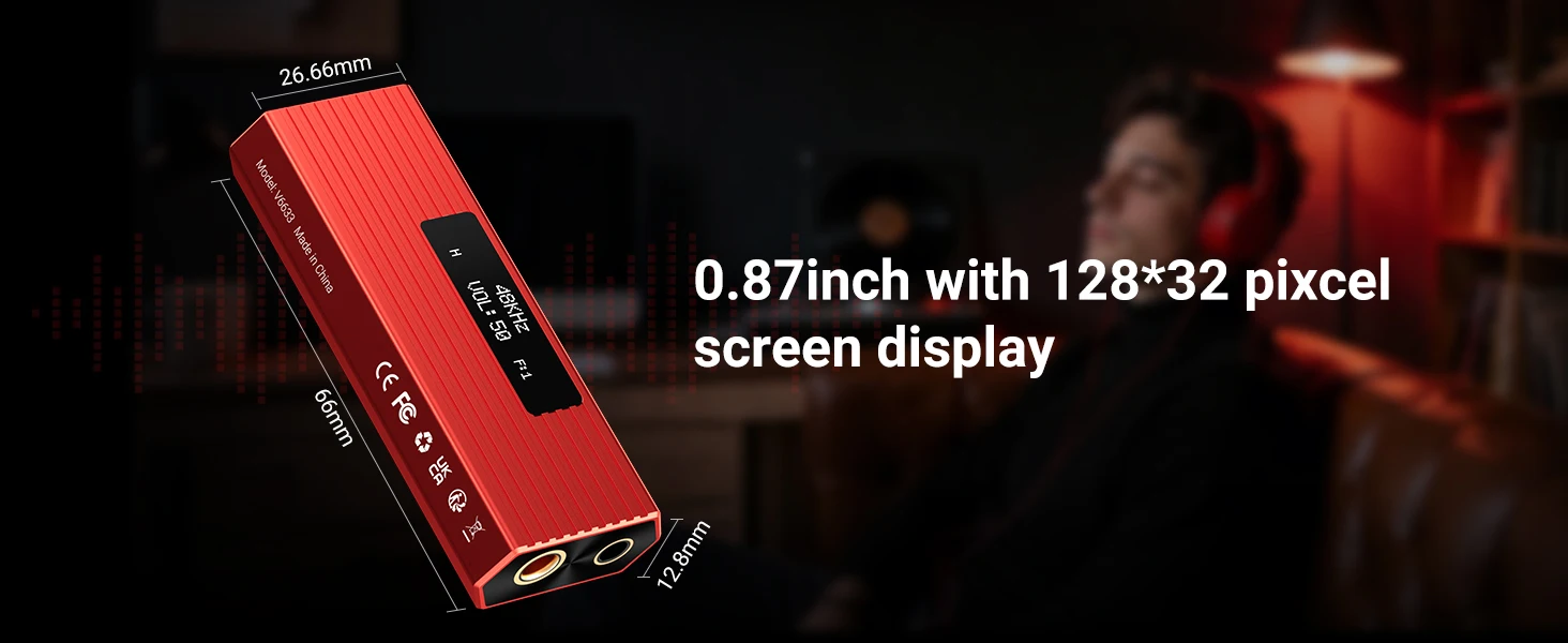 USB-C to AUX DAC Amp 3.5mm+4.4mm Hi-Res ES9028Q2M DSD256，For iPhone 15/16/17 Pro & Android