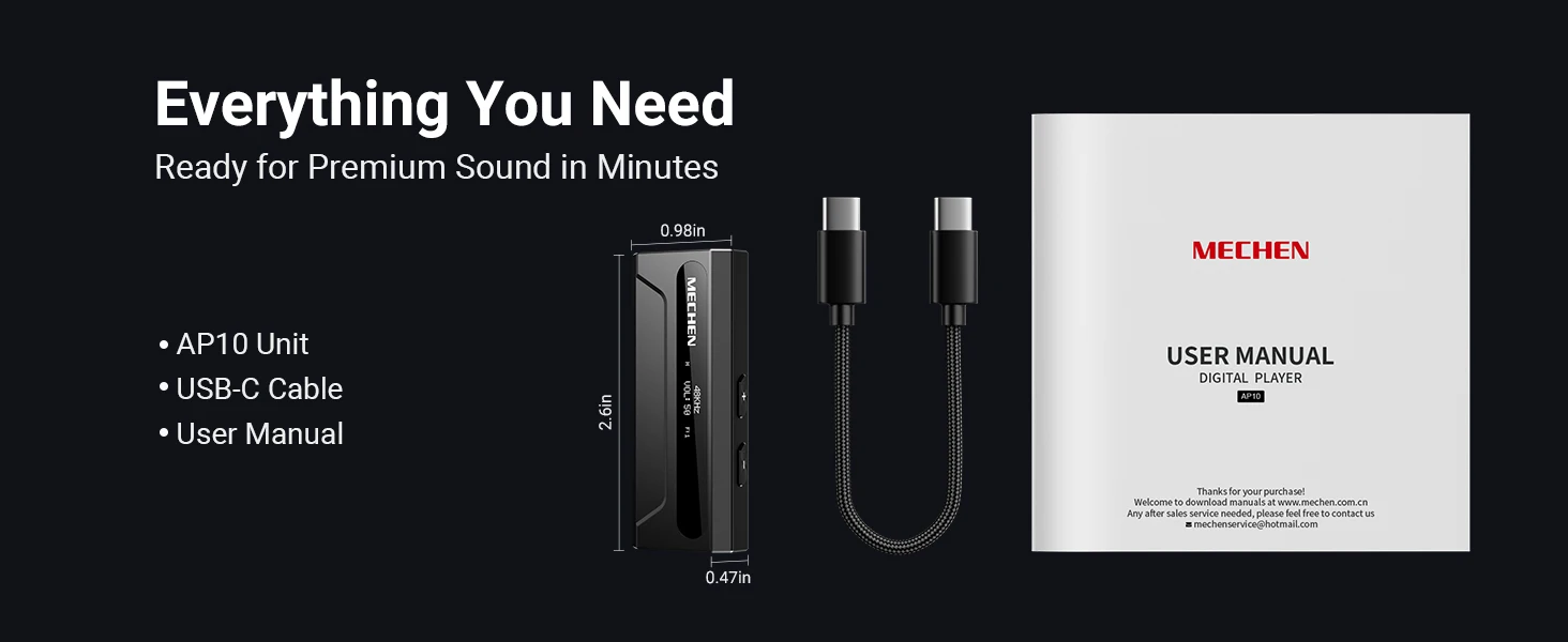USB-C to AUX DAC Amp 3.5mm+4.4mm Hi-Res ES9028Q2M DSD256，For iPhone 15/16/17 Pro & Android