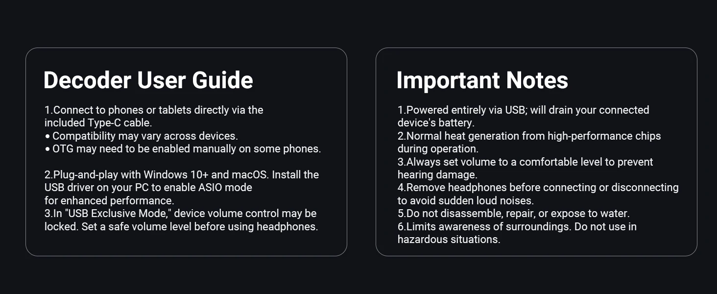 USB-C to AUX DAC Amp 3.5mm+4.4mm Hi-Res ES9028Q2M DSD256，For iPhone 15/16/17 Pro & Android