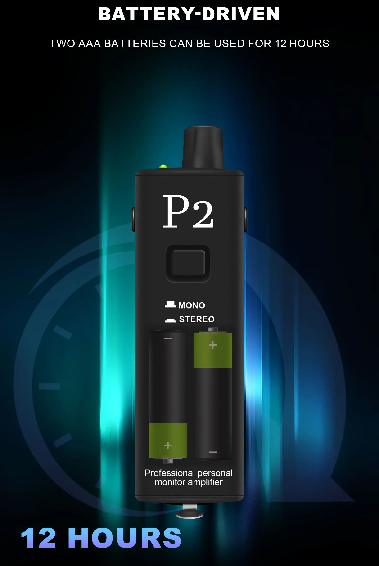 P2 Portable In-Ear Monitor Amplifier, Headphone Amp Na May XLR At TRS Input, 3.5mm Output