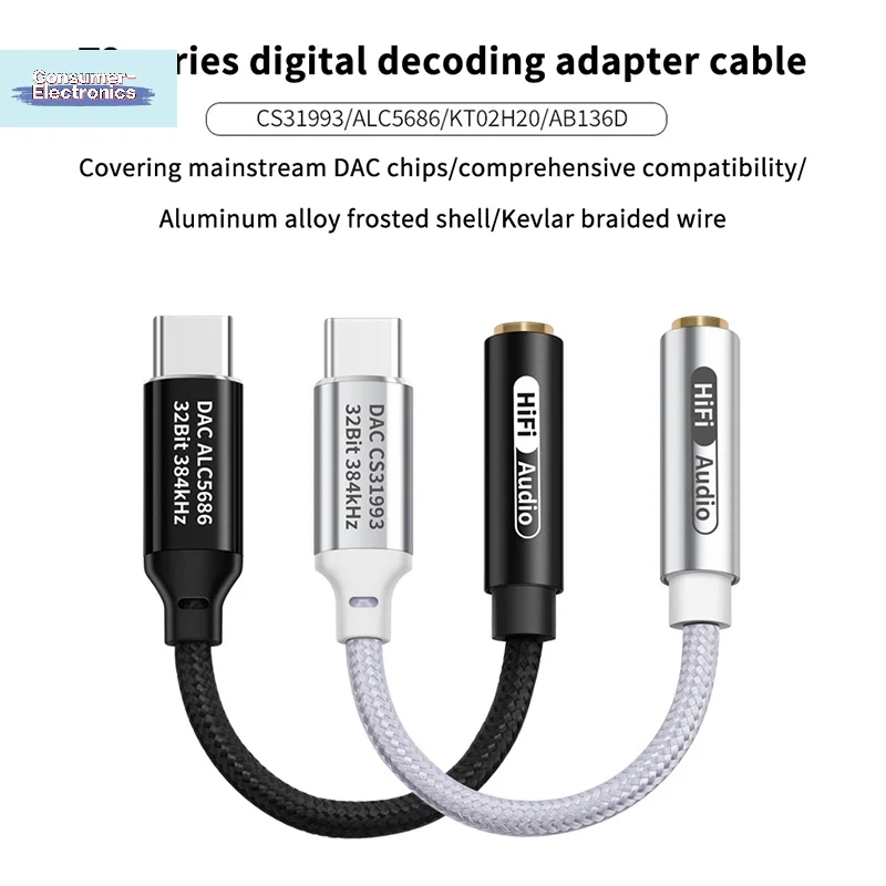 【Type C To 3.5mm HiFi DAC Headphone Amplifier CX31993 Chip USB C Audio Decoder AMP Adapter DAC Amplifier For Android】