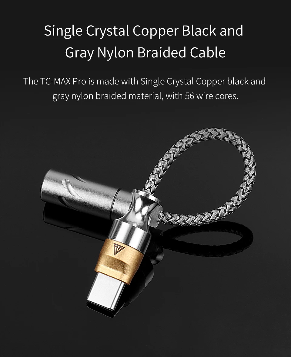 QKZ TC MAX Pro USB Type C to 3.5mm Conversion Interface headphone Amplifier Audio Decoder Earbuds Mobile Phone Adapter HiFi DAC