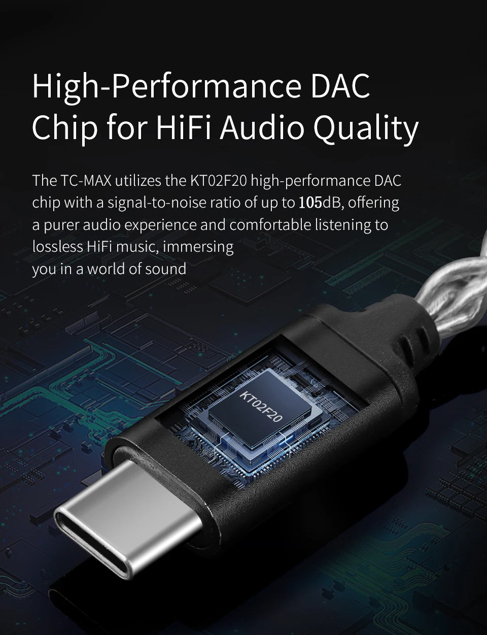 QKZ TC MAX Pro USB Type C To 3.5mm Headphone Amplifier Audio Decoder IEM AMP Mobile Phone Adapter HiFi DAC CX31993/KT02F20 Chip