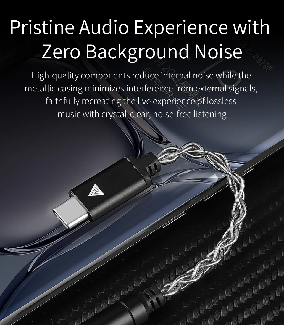 QKZ TC MAX Pro USB Type C To 3.5mm Headphone Amplifier Audio Decoder IEM AMP Mobile Phone Adapter HiFi DAC CX31993/KT02F20 Chip