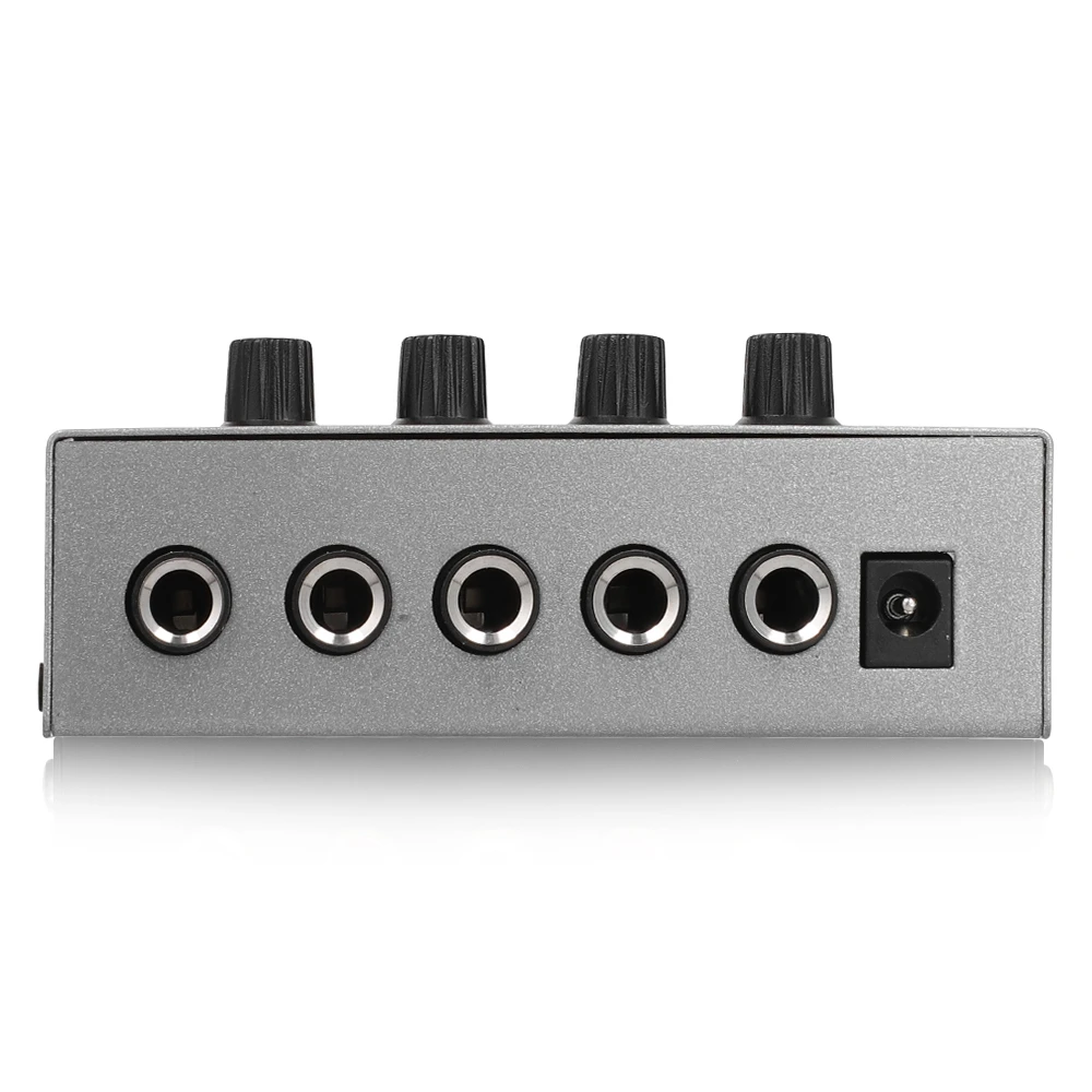 HA400 Mini Amplifier Headphone Amplifier 4 Channels Ultra-Compact Stereo Audio Amplifier Earphone Amplifier With Power Adapter