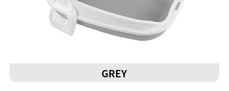 Semi-enclosed Litter Box Spatter-proof Cat Toilet Large Kitten Cleaning Supplies Large Cat Poop Bowl Pet Bupplies