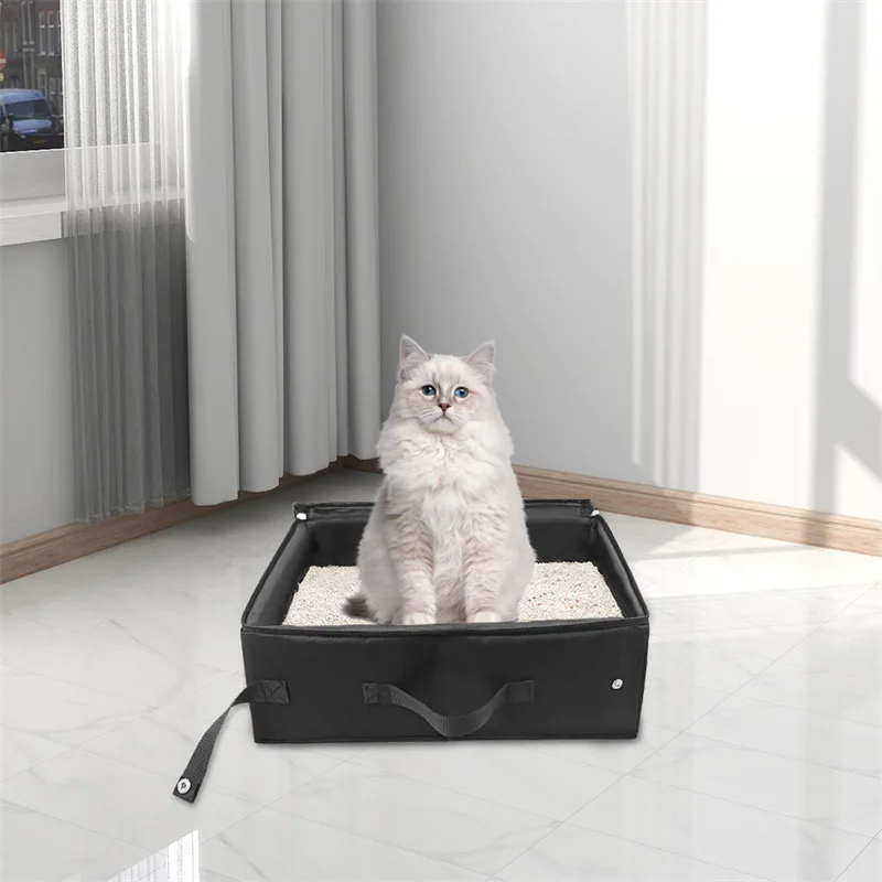 Portable Folding Travel Pet Litter Box Dog Toilet Tray Folding Cat Litter Potty Waterproof Outdoor Foldable Cat Litter Box