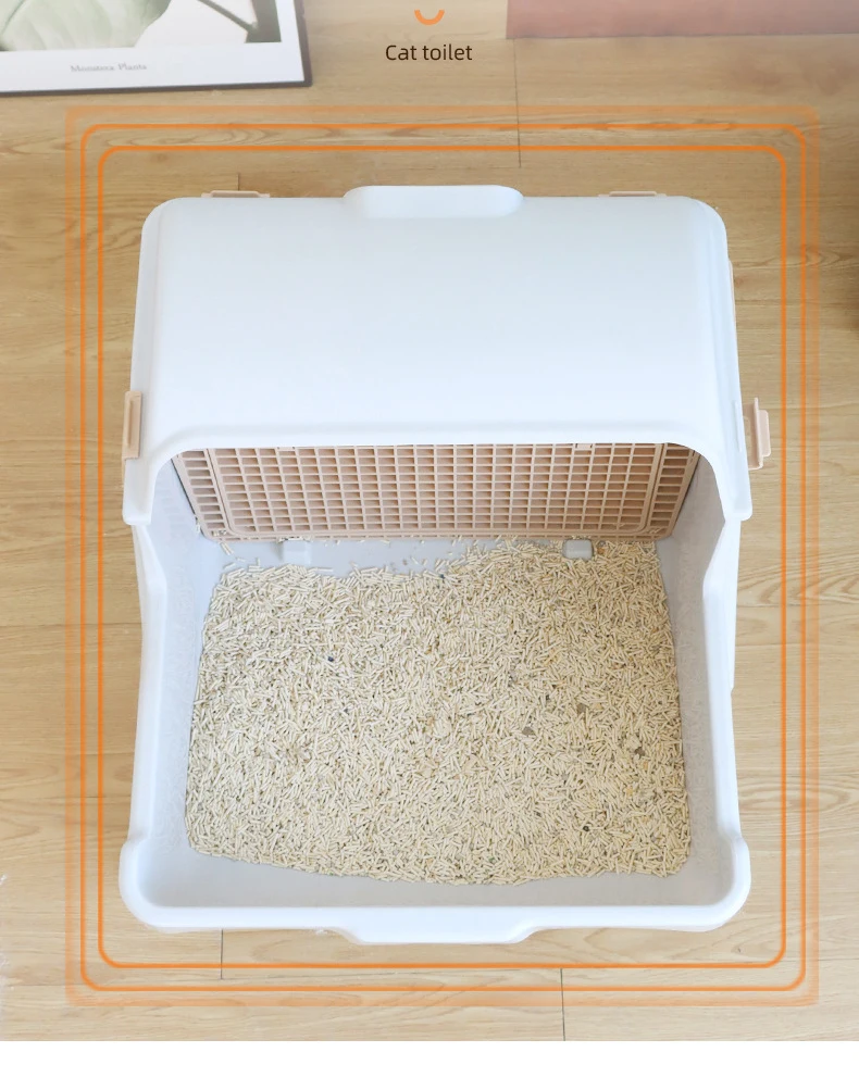 Cat Litter Box Sandbox Tray Filler For Cats Toilet Self-Cleaning Dustbin With Absorbent Crystal Garbage Sanitation