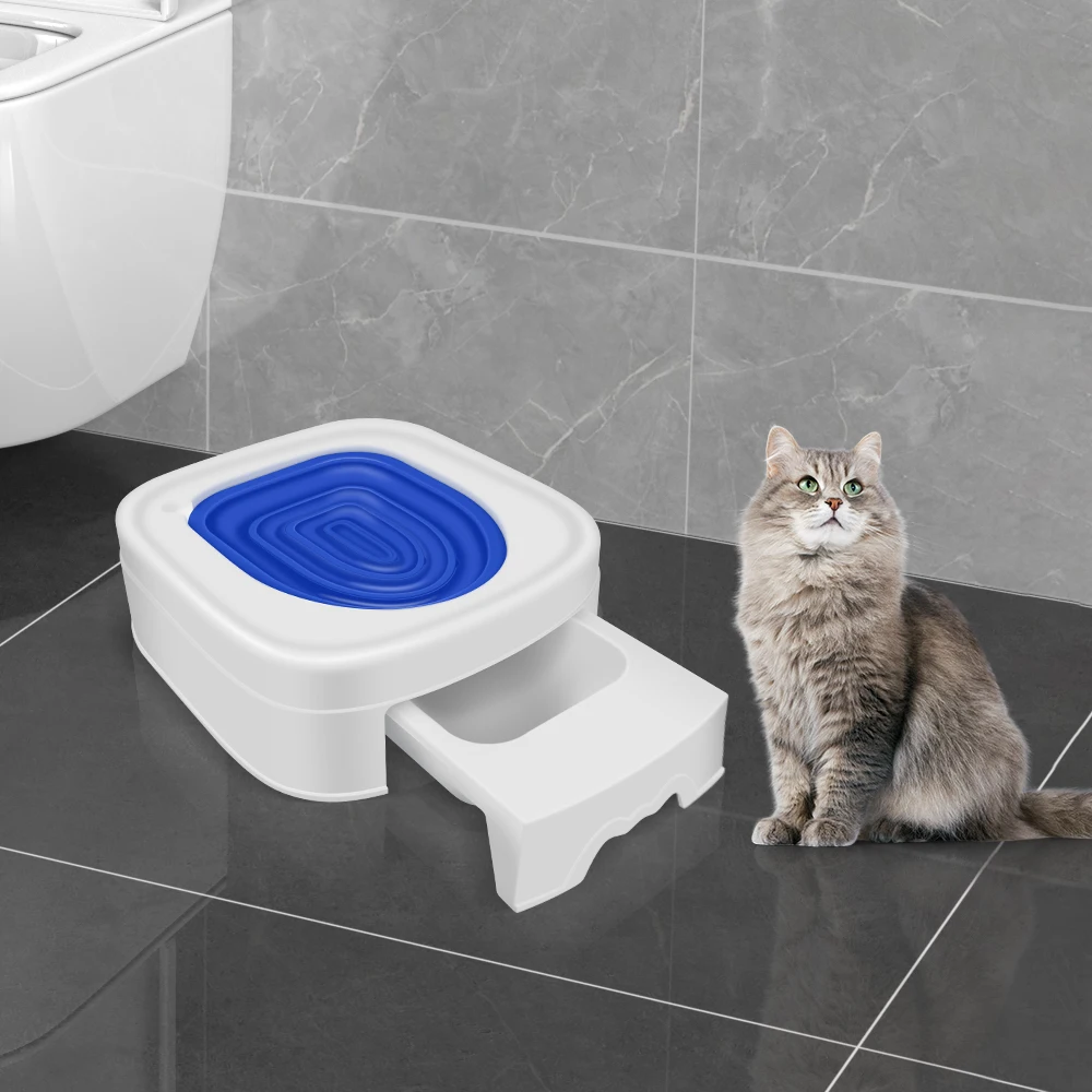 New Open Self Service Cat Toilet Large Capacity Recycling Convenient Trainer Set Safe Protection Cat Toilet