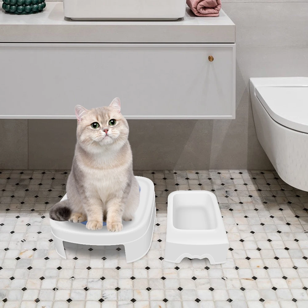 New Open Self Service Cat Toilet Large Capacity Recycling Convenient Trainer Set Safe Protection Cat Toilet