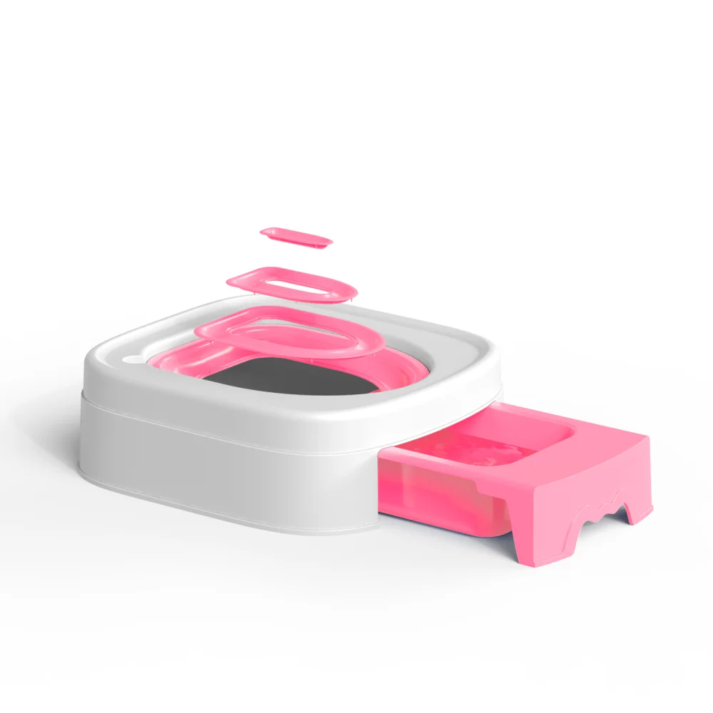 New Open Self Service Cat Toilet Large Capacity Recycling Convenient Trainer Set Safe Protection Cat Toilet