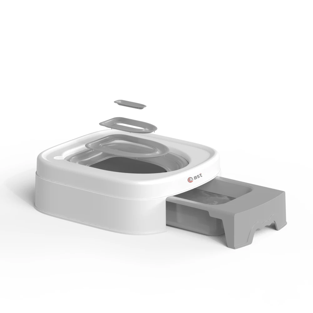 New Open Self Service Cat Toilet Large Capacity Recycling Convenient Trainer Set Safe Protection Cat Toilet