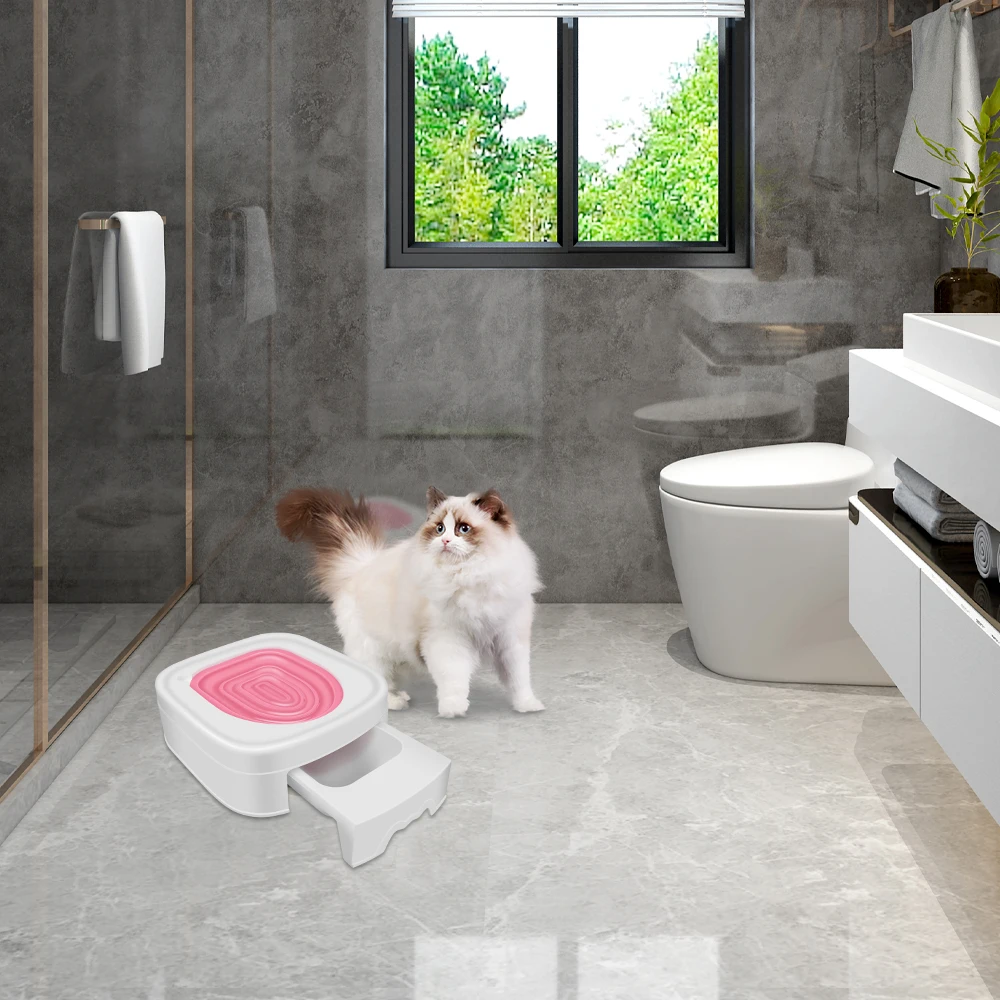 New Open Self Service Cat Toilet Large Capacity Recycling Convenient Trainer Set Safe Protection Cat Toilet