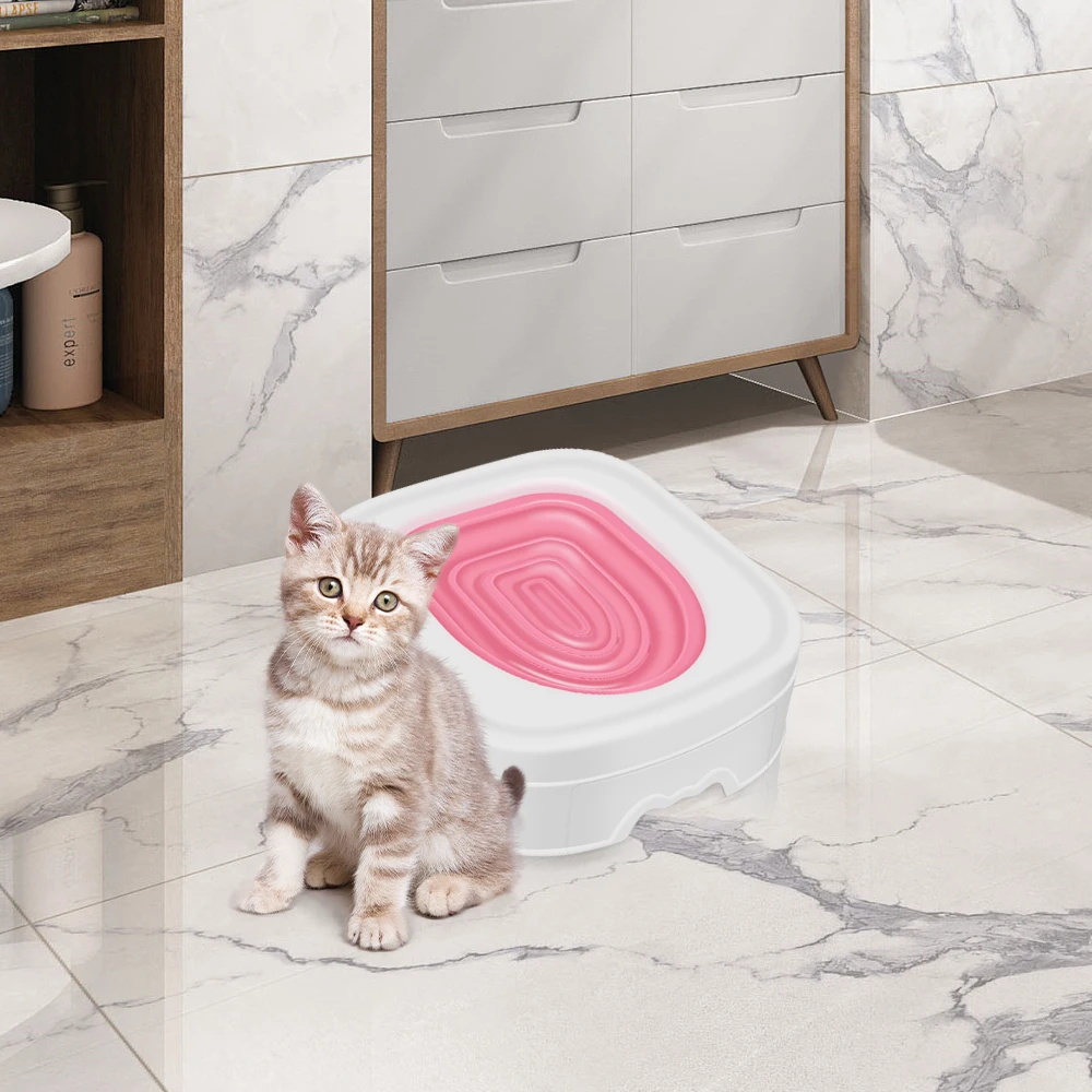 New Open Self Service Cat Toilet Large Capacity Recycling Convenient Trainer Set Safe Protection Cat Toilet