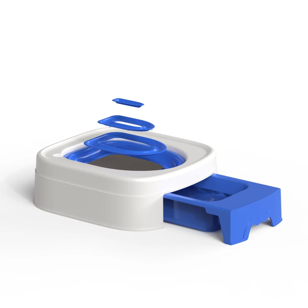 New Open Self Service Cat Toilet Large Capacity Recycling Convenient Trainer Set Safe Protection Cat Toilet