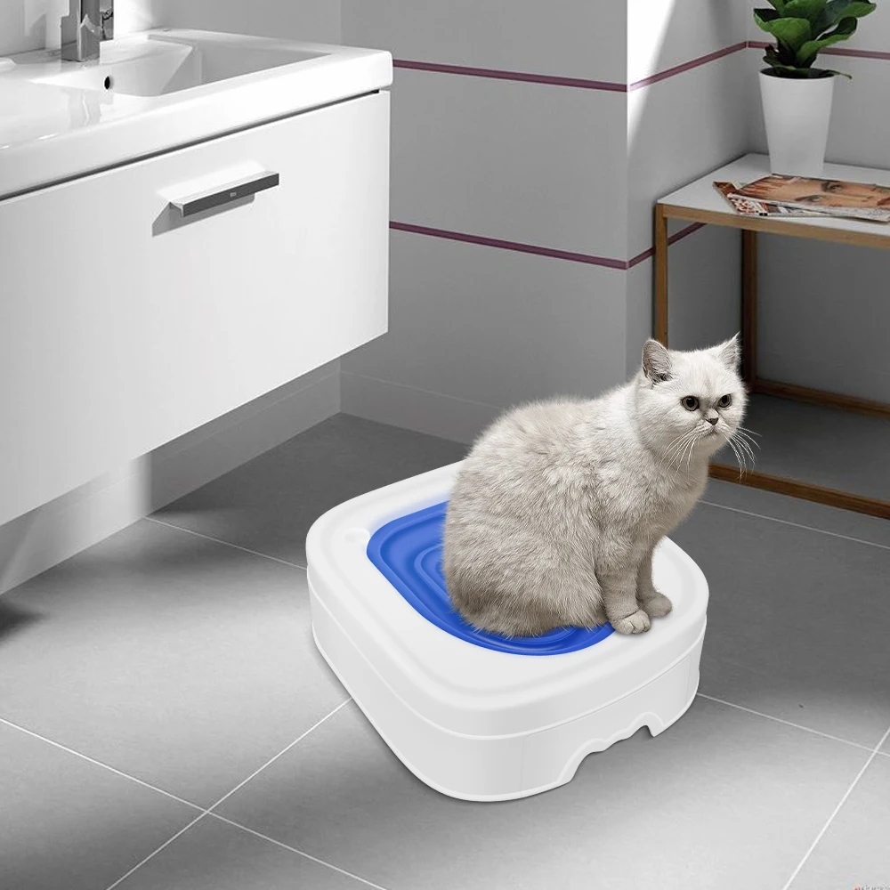 New Open Self Service Cat Toilet Large Capacity Recycling Convenient Trainer Set Safe Protection Cat Toilet