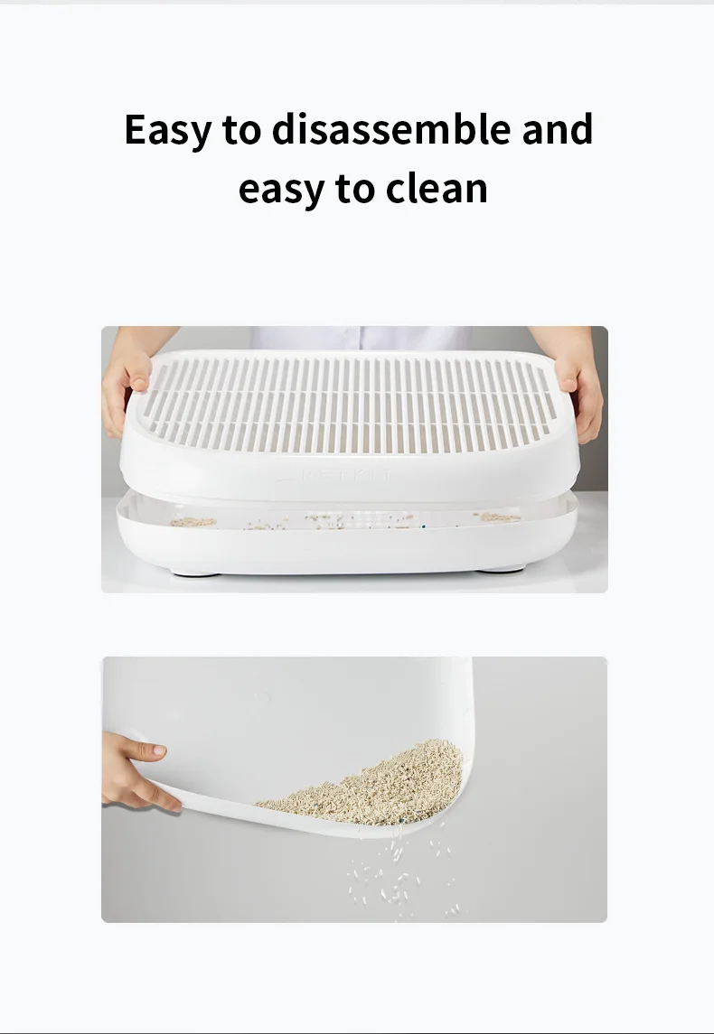 Petkit Pura Sandbox for Cat, Litter Secondary Catcher, All Line Universal Double Layer Filtered, Cleaning Products Litter Tray