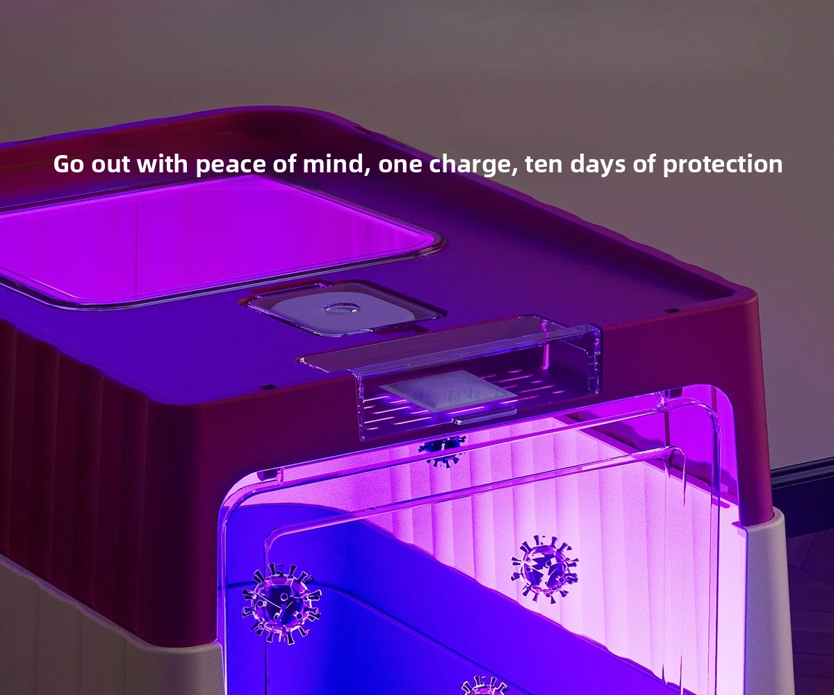 Extra Large Enclosed Cat Litter Box With UV Sterilization Drawer Type Anti Splash Odor Control Spacious For Fat Cats Easy Clean